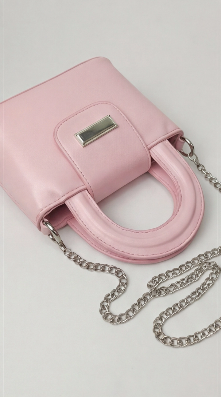 Noir Mini Satchel -  Pink Marshmallow