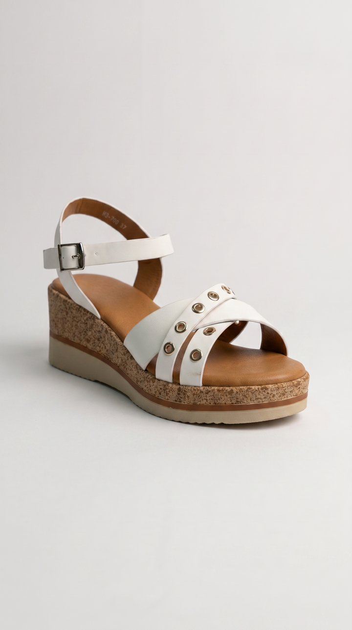 The Nova Grommet Wedge - White