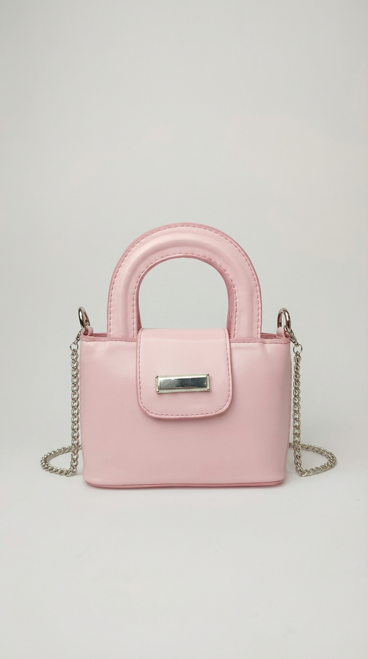Noir Mini Satchel -  Pink Marshmallow