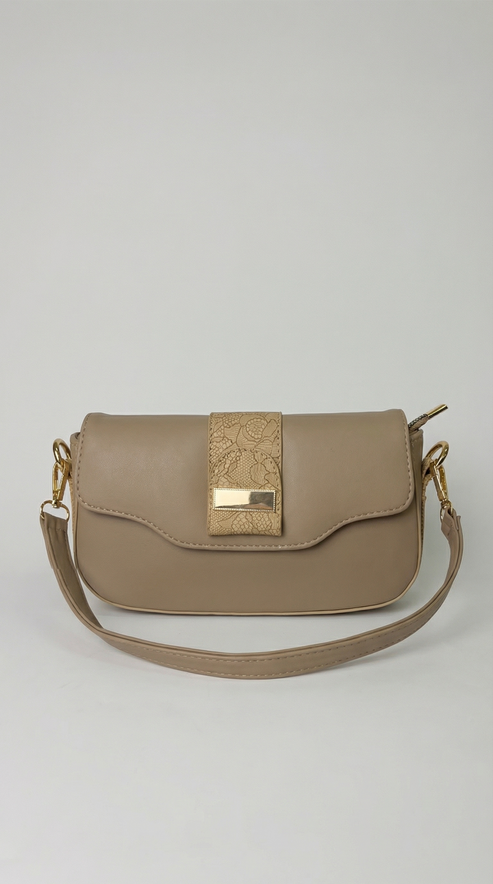 The Arc Bag - creamy tan