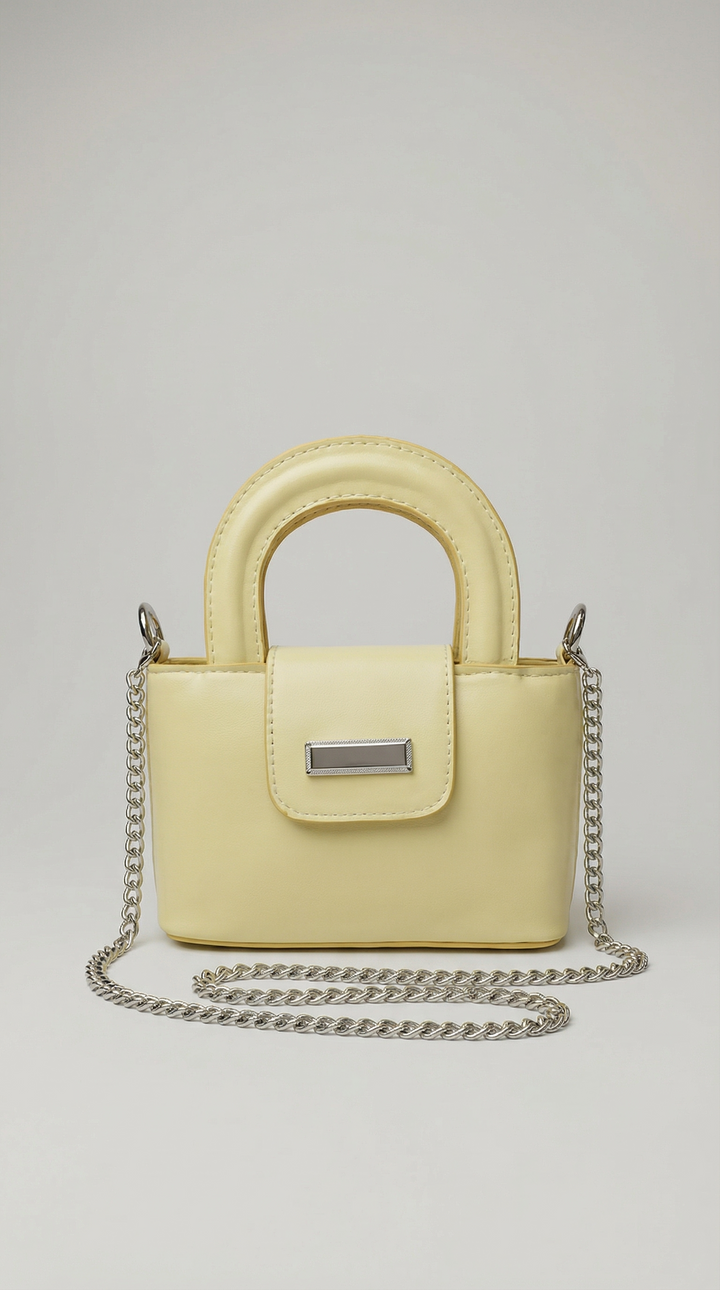 Noir Mini Satchel -  Butter yellow