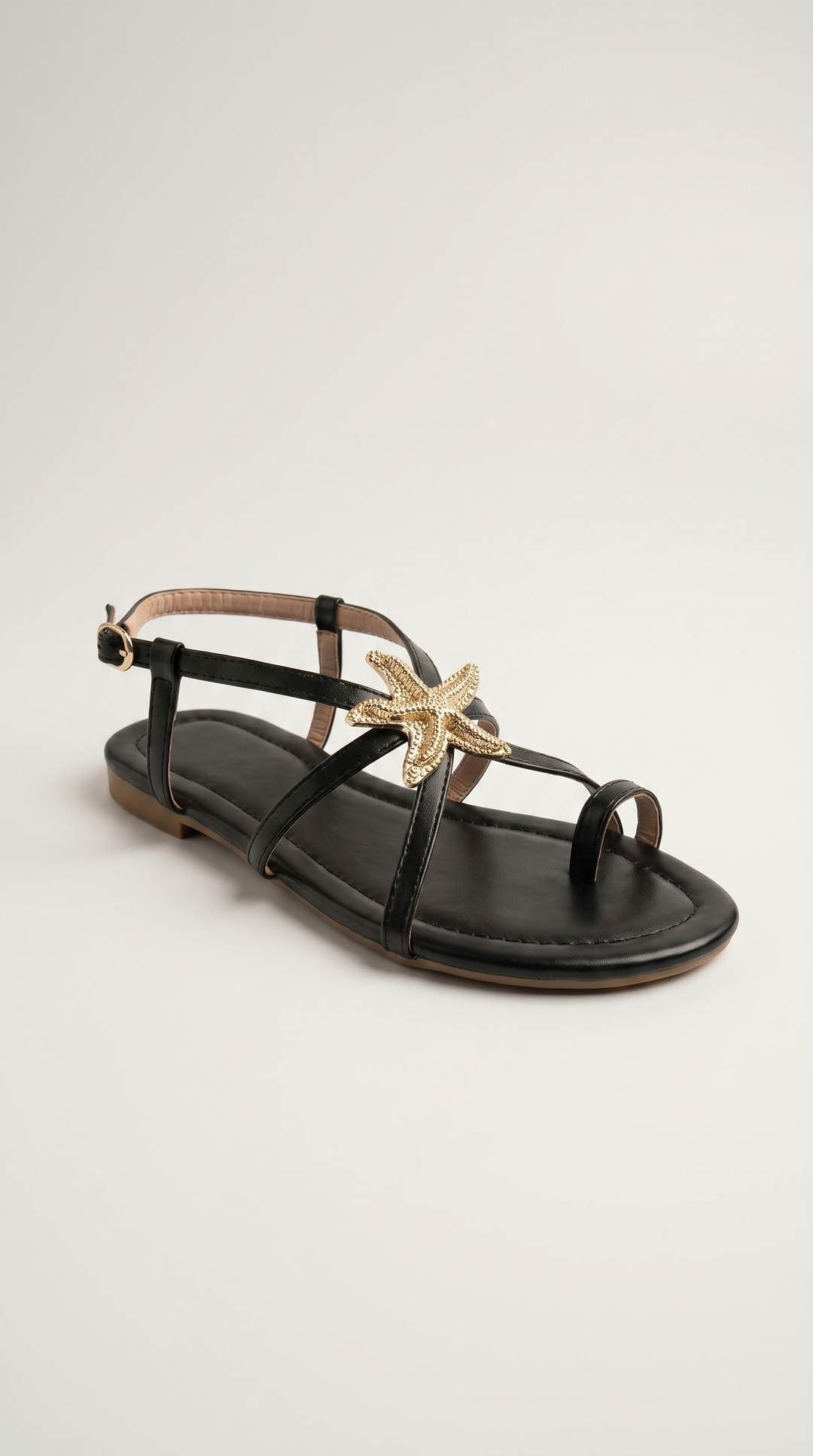 The Aurelia Star Sandal - Black