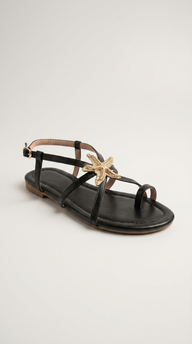 The Aurelia Star Sandal - Black