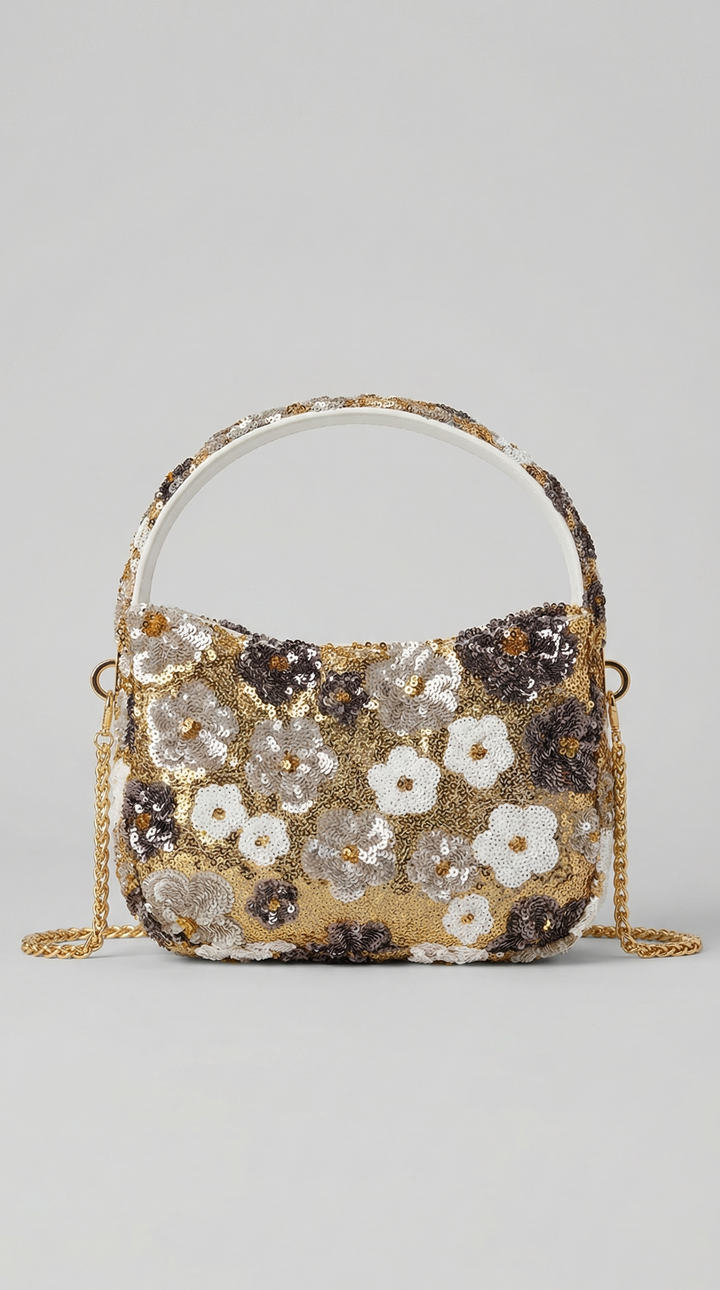 Bloom Sequin Mini Hobo Bag – Spring Collection