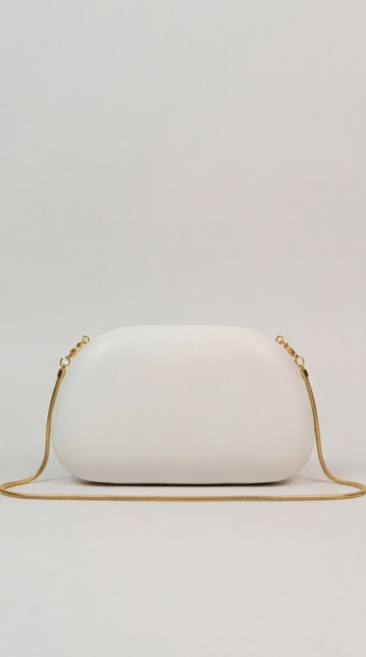Arc Clasp Crossbody Bag – Ivory &amp; Gold