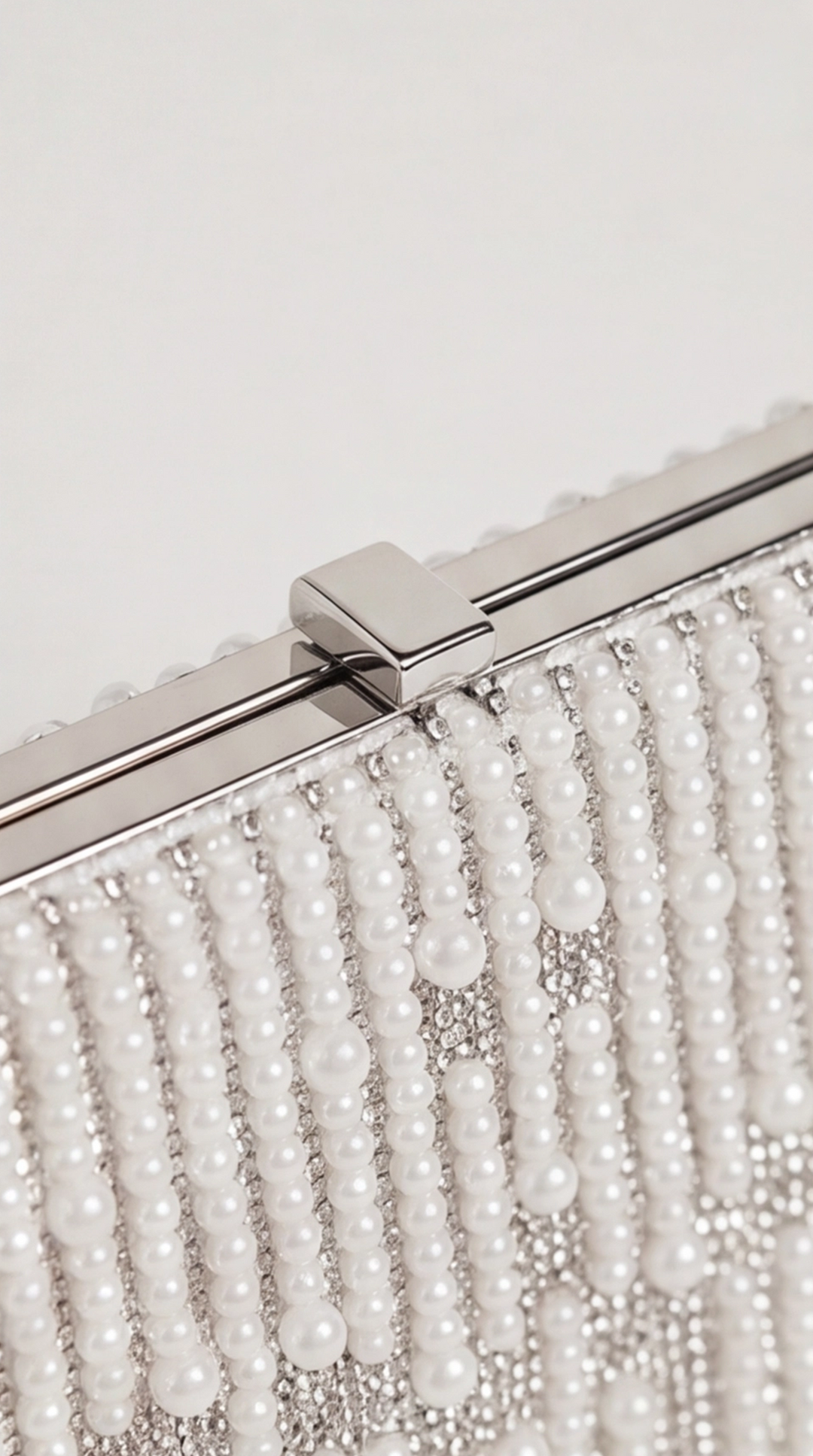 Pearl &amp; Crystal Embellished Clutch