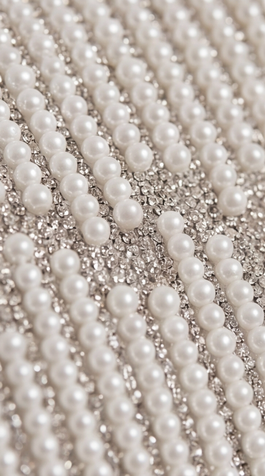 Pearl &amp; Crystal Embellished Clutch