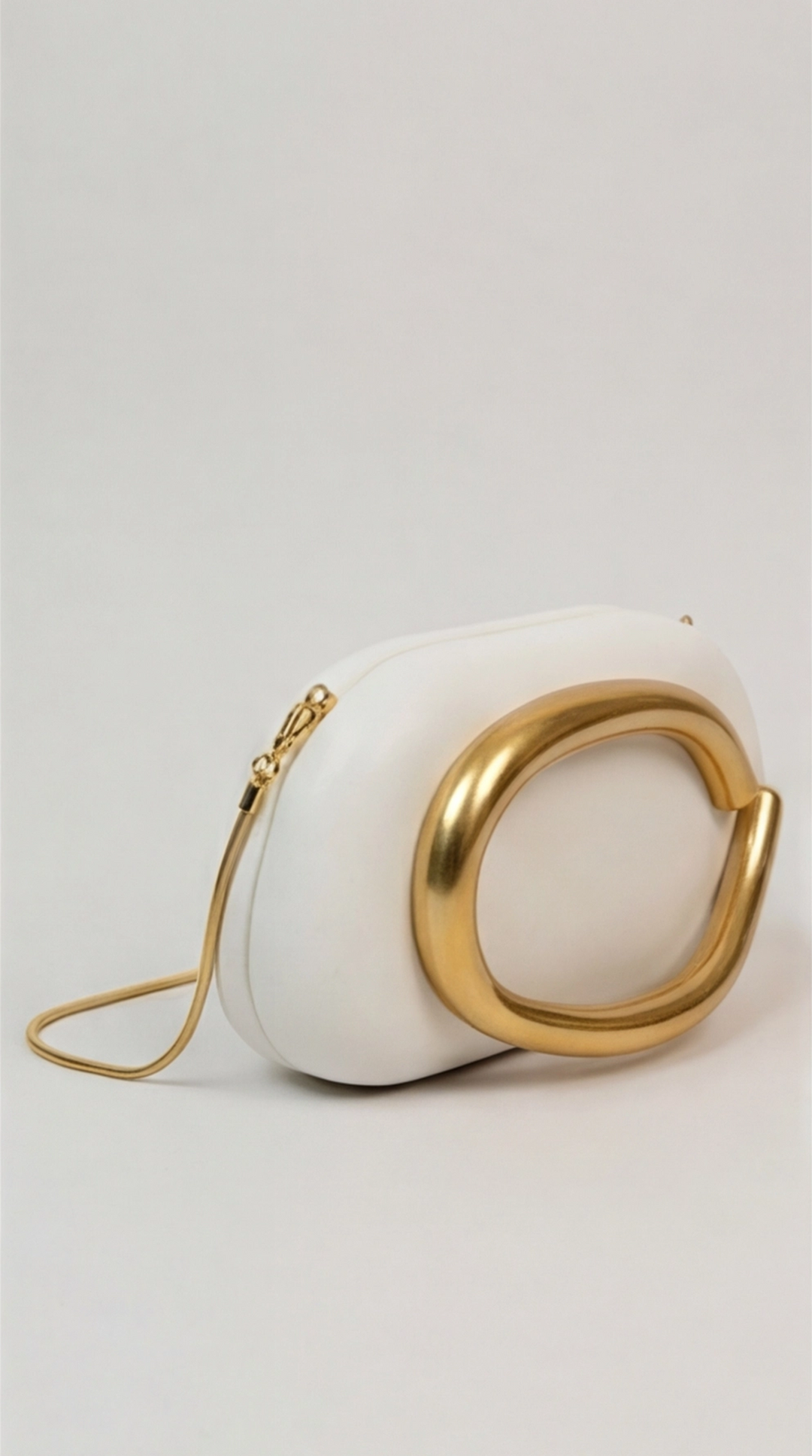 Arc Clasp Crossbody Bag – Ivory &amp; Gold