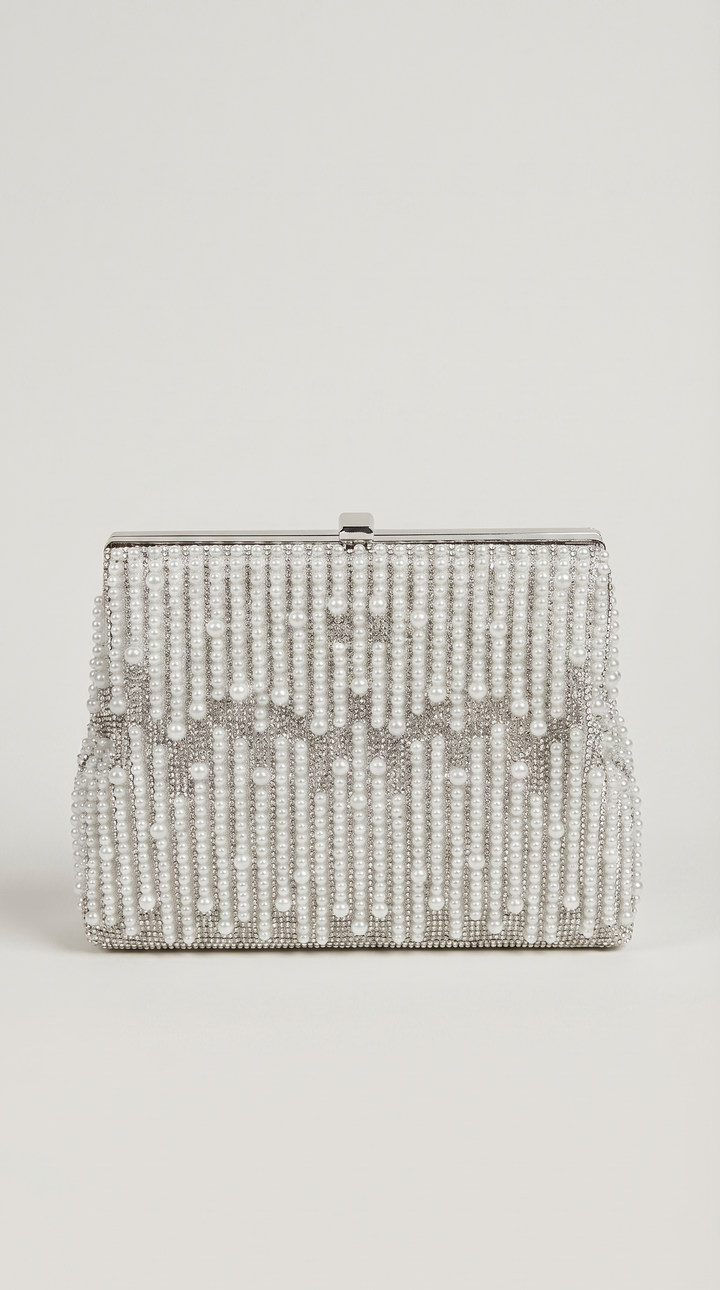 Pearl &amp; Crystal Embellished Clutch
