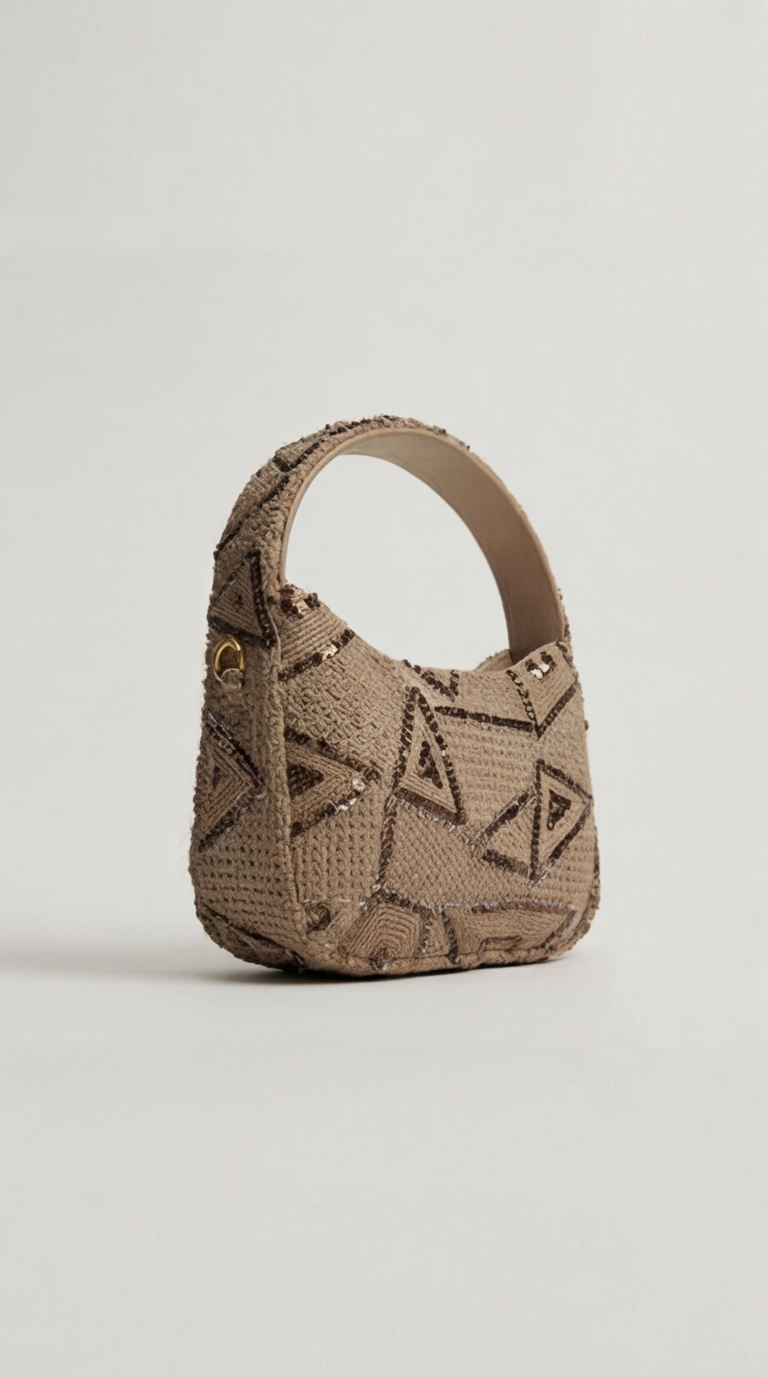 Golden Geometry Embroidered Mini Bag — Spring Collection