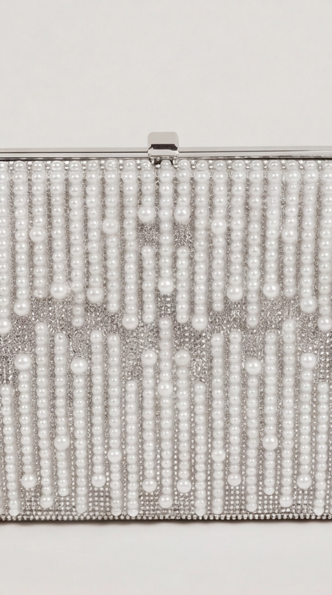 Pearl &amp; Crystal Embellished Clutch
