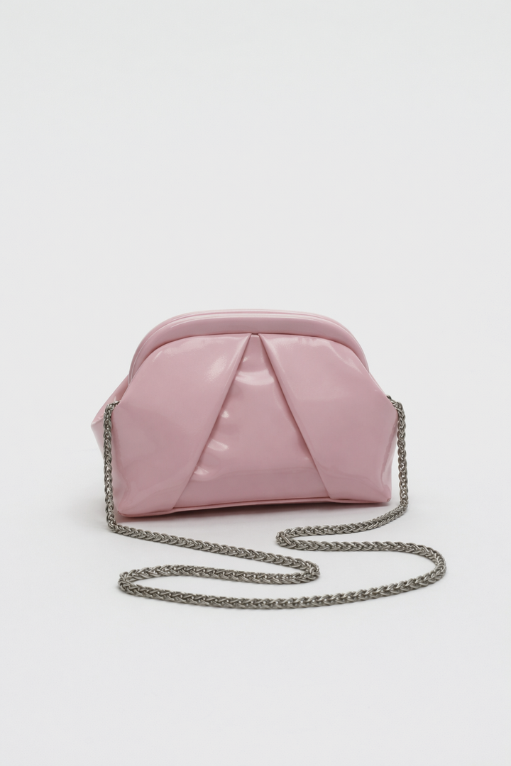 The Nova Ruched Clutch | Powder Pink