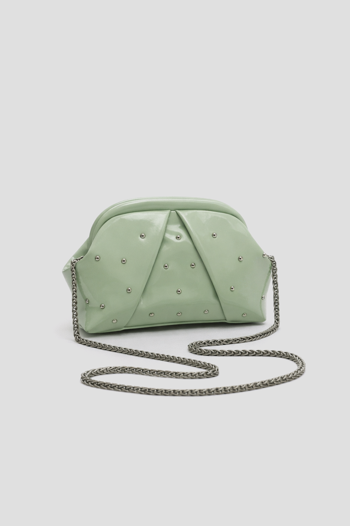 The Nova Ruched Clutch | Mint
