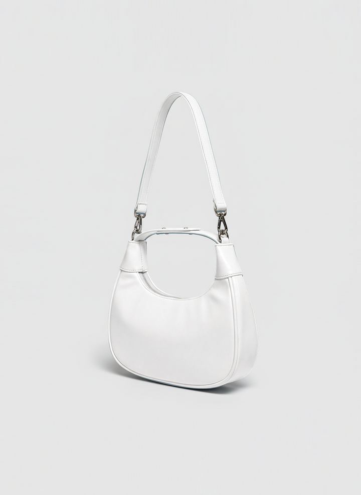 The Ivory Nova Studded Shoulder Bag | White