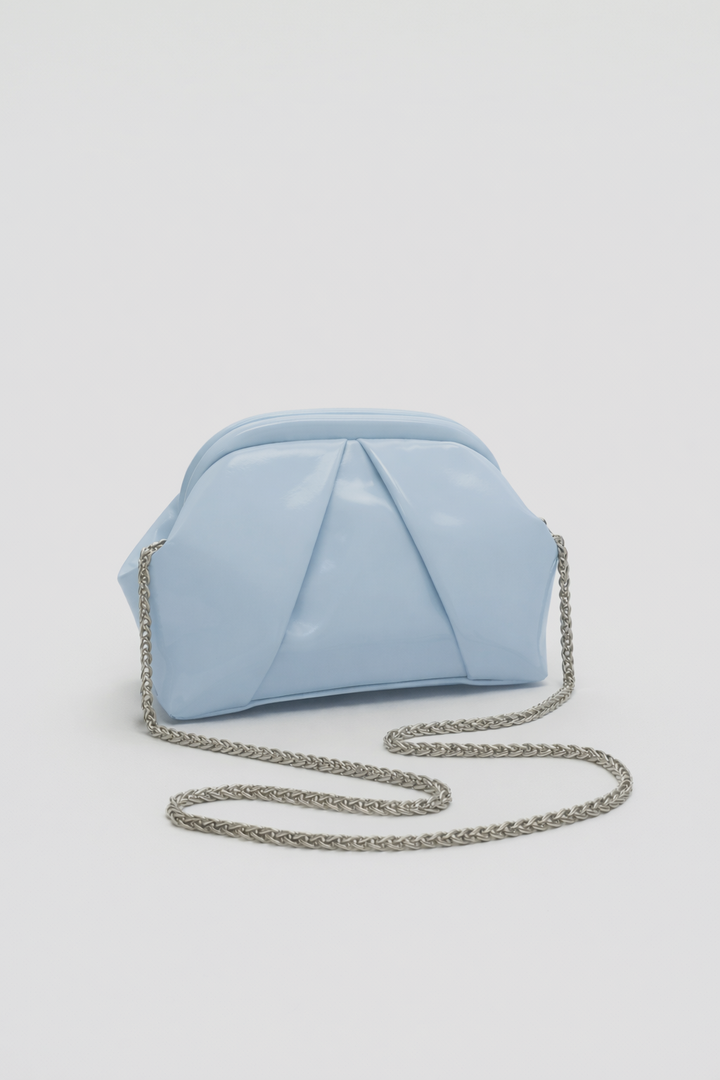 The Nova Ruched Clutch | BabyBlue