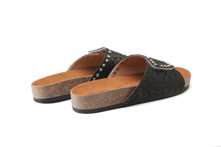 Savannah Stud Slides - black