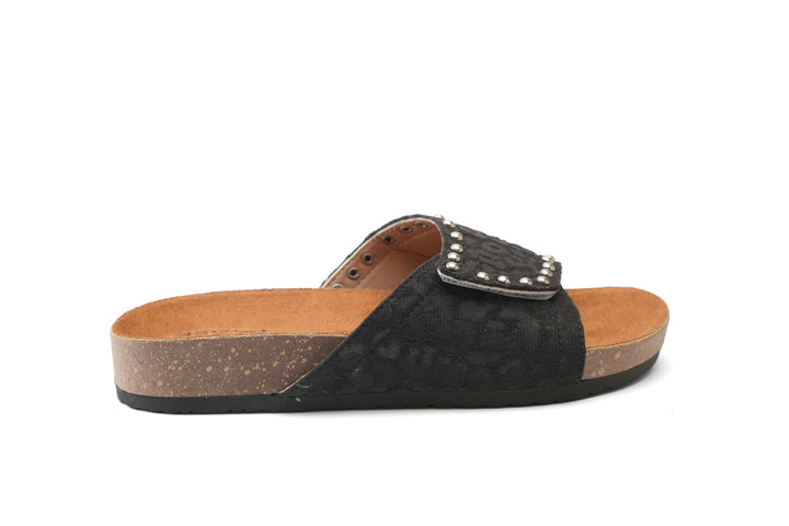 Savannah Stud Slides - black