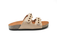 Desert Luxe Studded Comfort Sandals - Beige