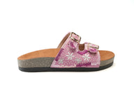 Blossom Buckle Comfort Slides – Pink Bloom