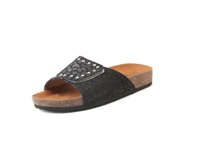 Savannah Stud Slides - black