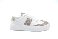 Luxe Leopard Print Sneakers White