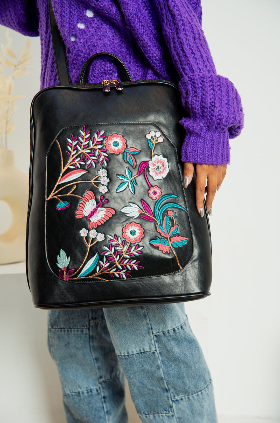 Quality Embroidered Laptop Backpack - Abstract 2