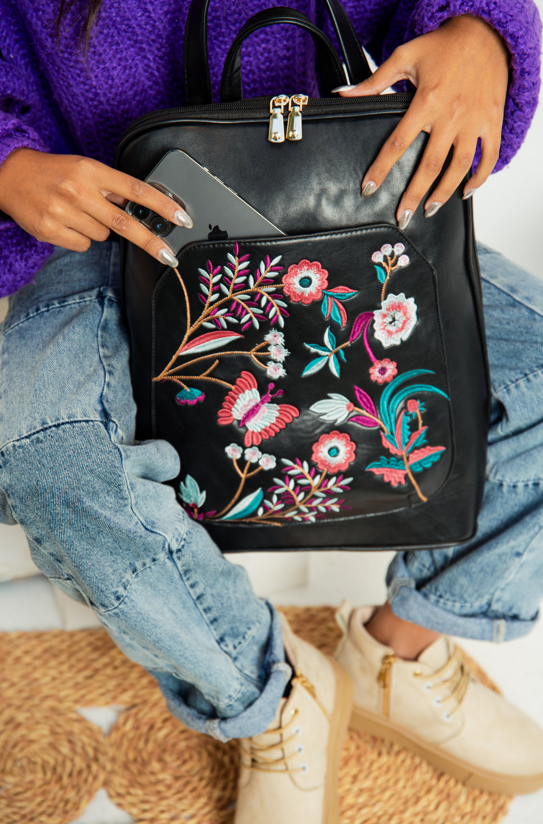 Quality Embroidered Laptop Backpack - Abstract 2