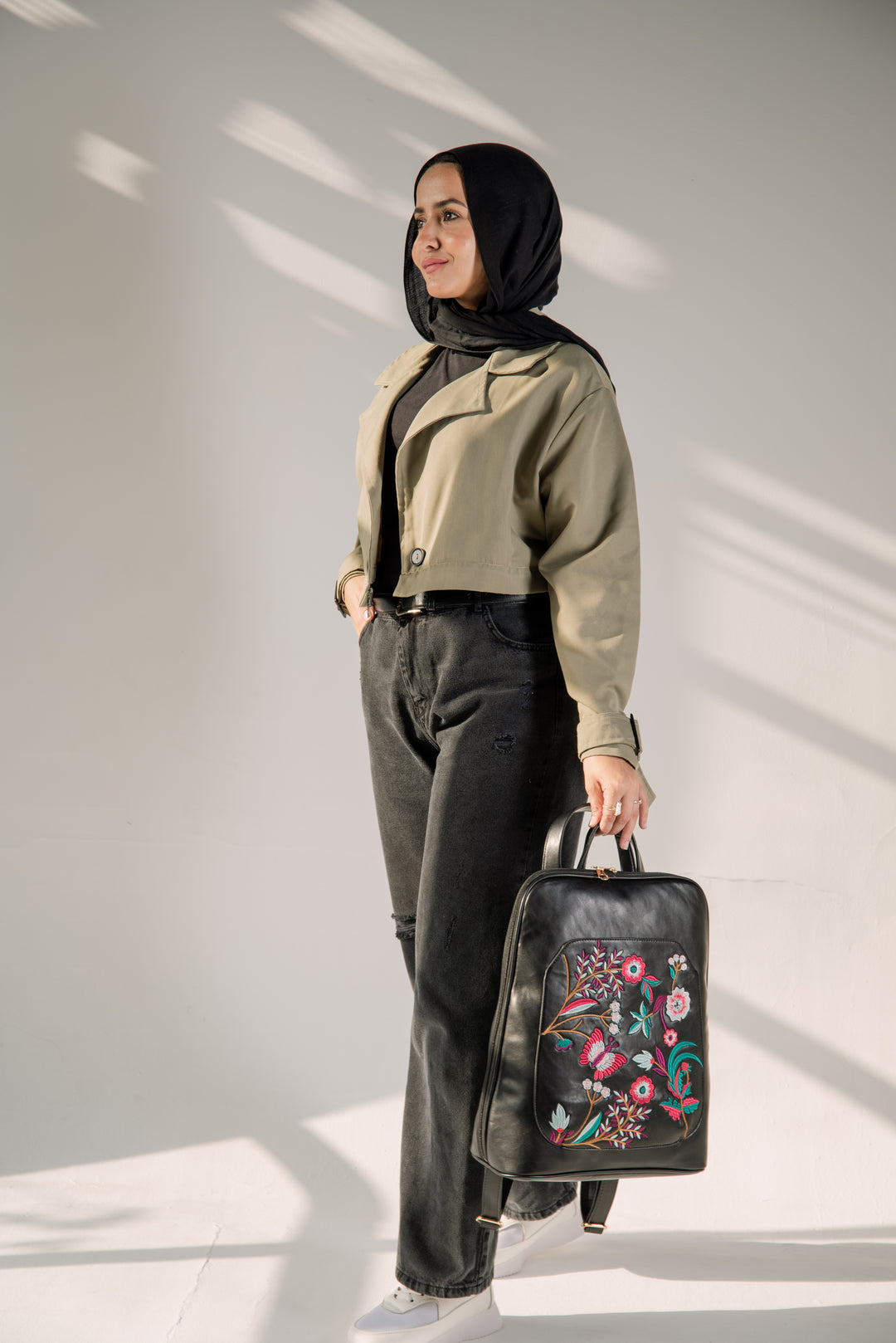 Quality Embroidered Laptop Backpack - Abstract 2