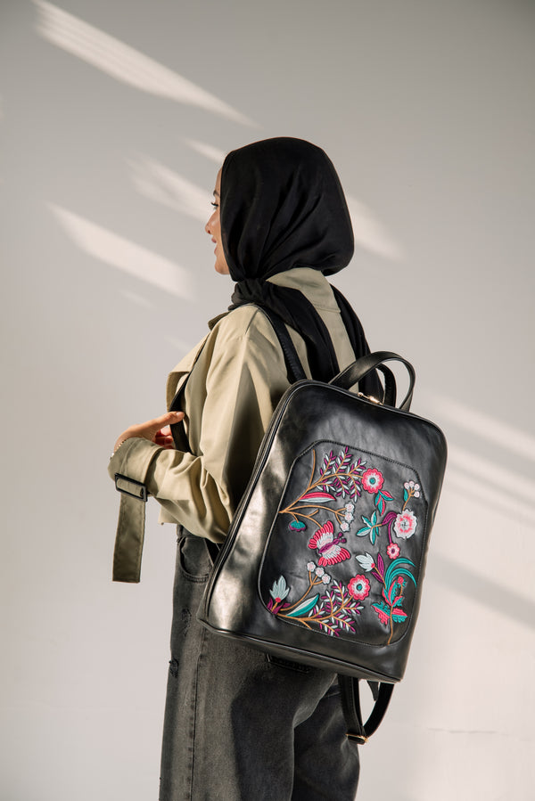 Quality Embroidered Laptop Backpack - Abstract 2