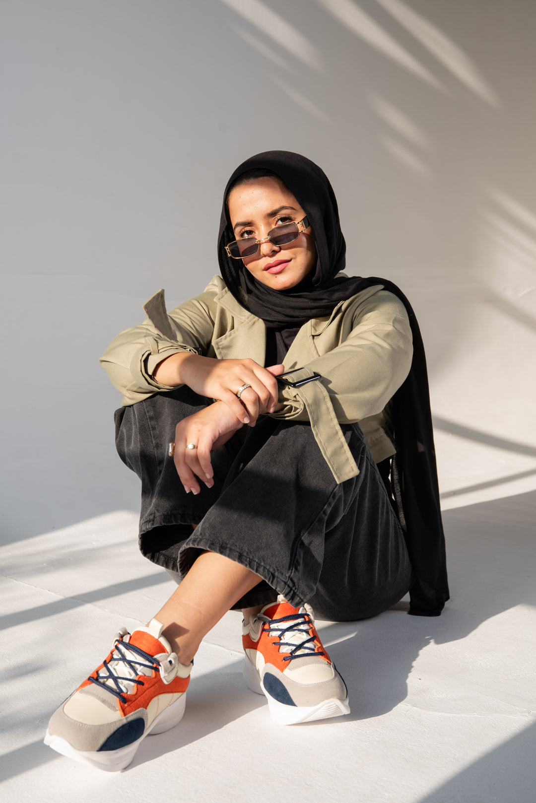 Chunky Sneaker Lined - Beige X Orange