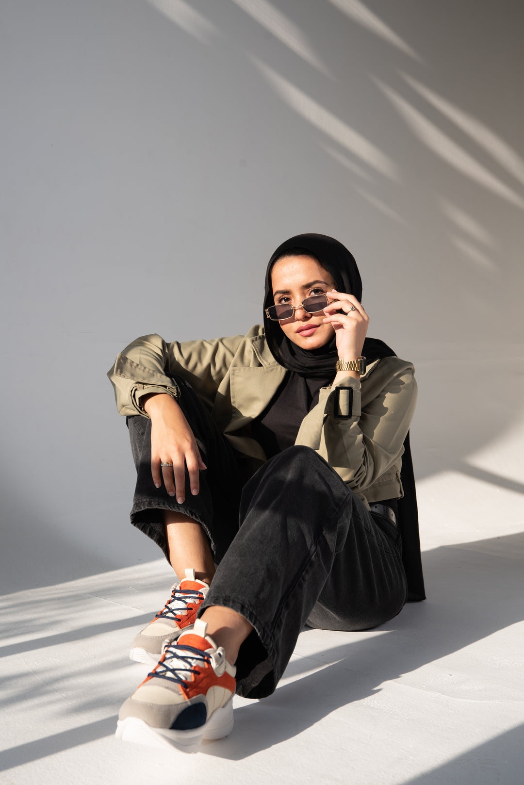 Chunky Sneaker Lined - Beige X Orange