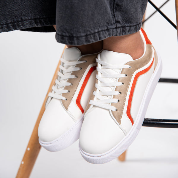 Slip-On Sneaker Lined Orange X Beige