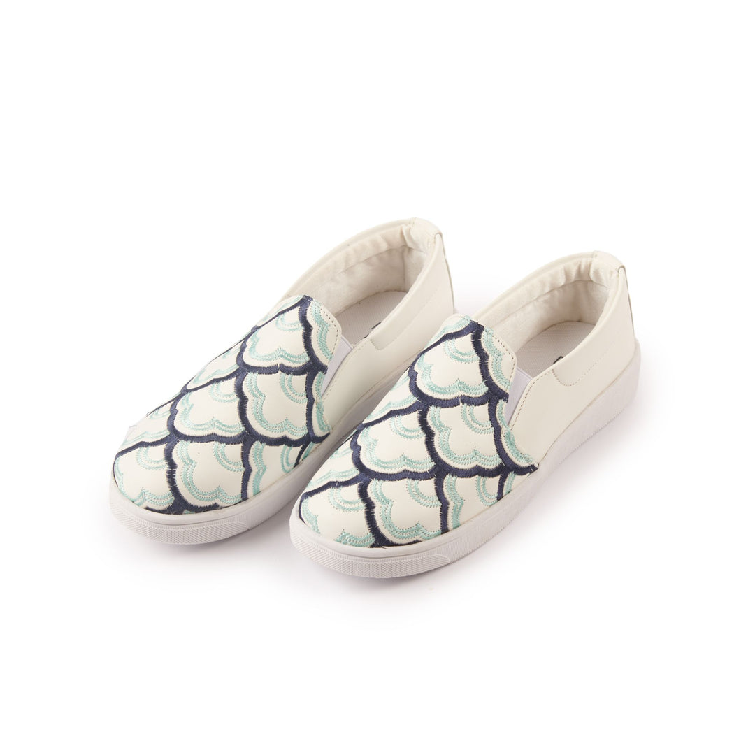 Sarmal | Pattern Slip On Comfy Sneakers - Blue