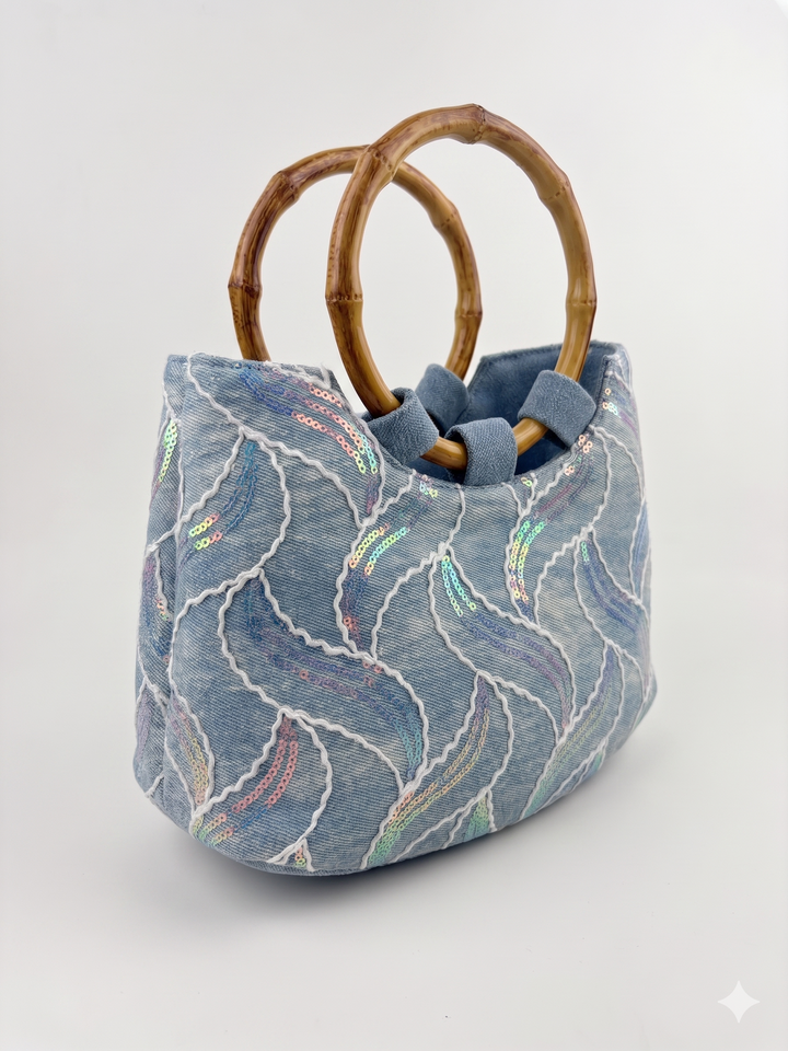 The Denim Coral Mini Tote
