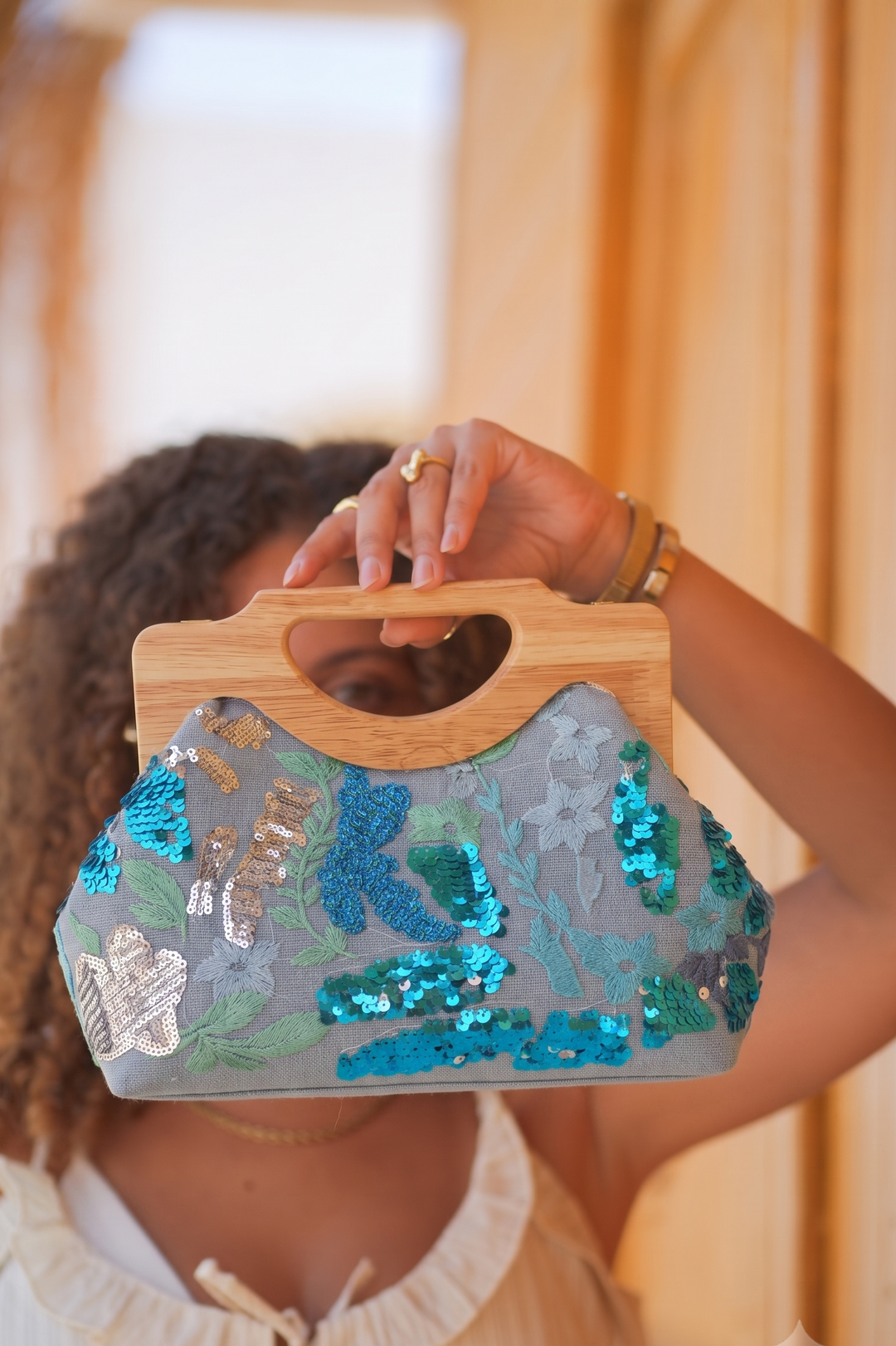 The Aegean Breeze Sequin Handbag - Limited Edition
