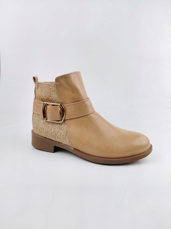 Geoprint Nomad Ankle Booties | Beige