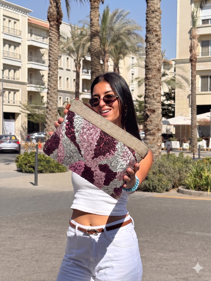 The Pink Camo Sparkle Clutch