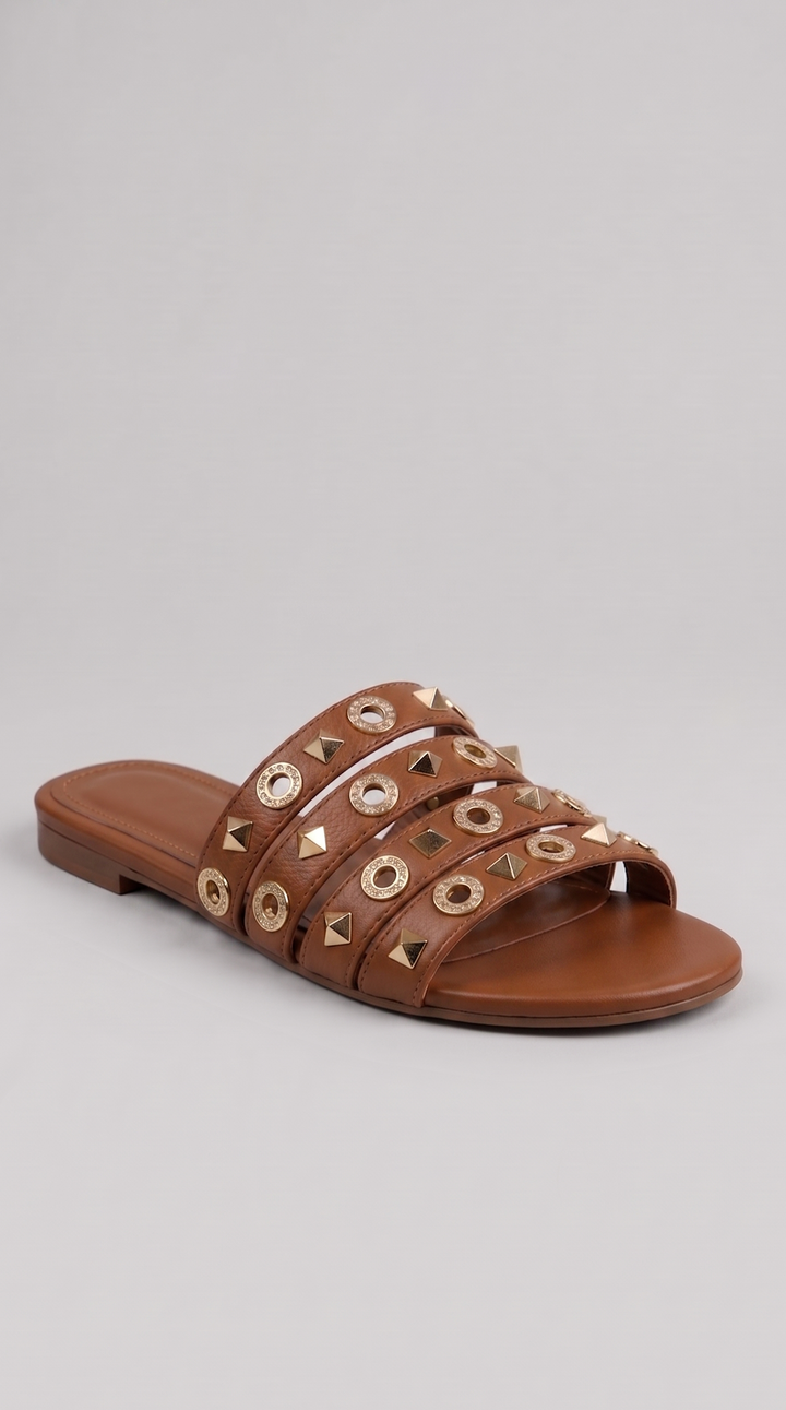 Gilded Horizon Multi-Strap Sandal - Havane
