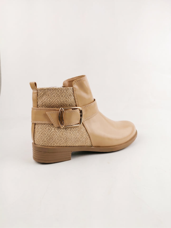 Geoprint Nomad Ankle Booties | Beige