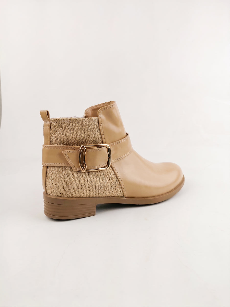 Geoprint Nomad Ankle Booties | Beige