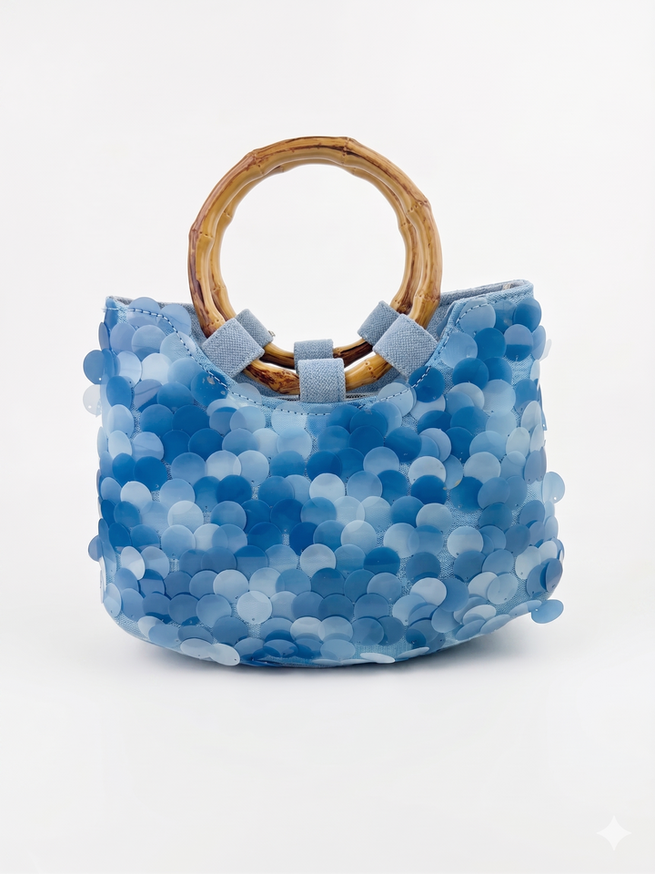 The Azure Tide Sequin Tote