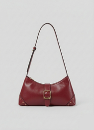 The Siena Buckle Shoulder Bag | Burgundy
