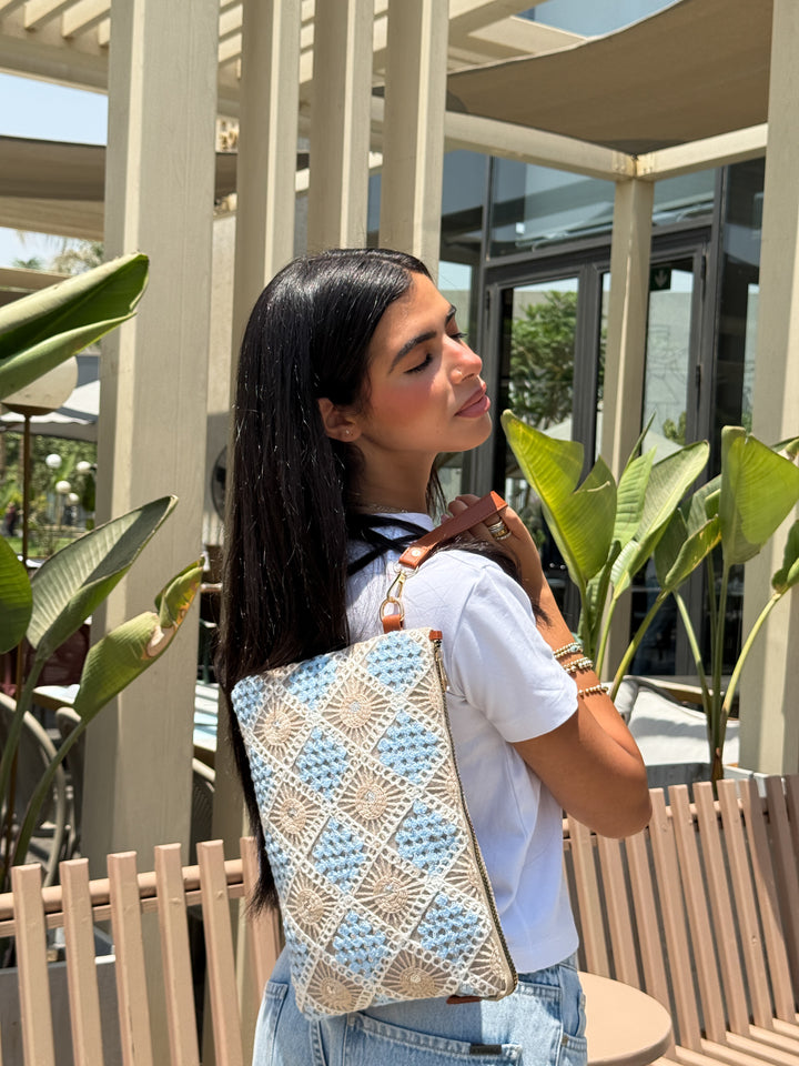 Skyloom Crochet Patchwork Clutch