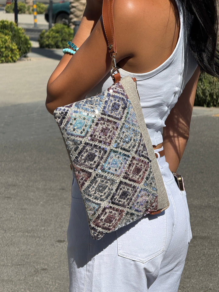 Mosaic Luxe Convertible Clutch Kashmeer