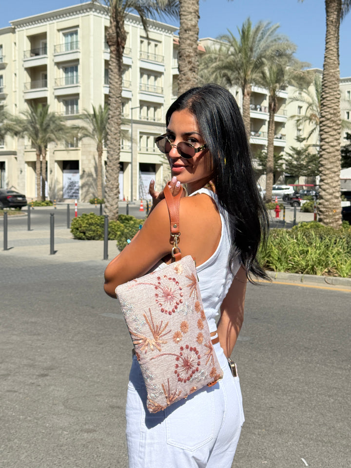 Bloom Embroidered Shoulder Clutch