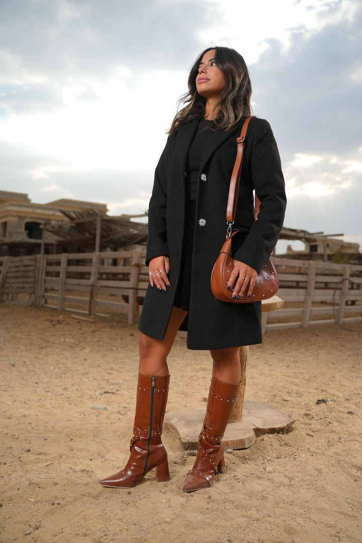Cognac Voyager Knee-High Boot | Havane