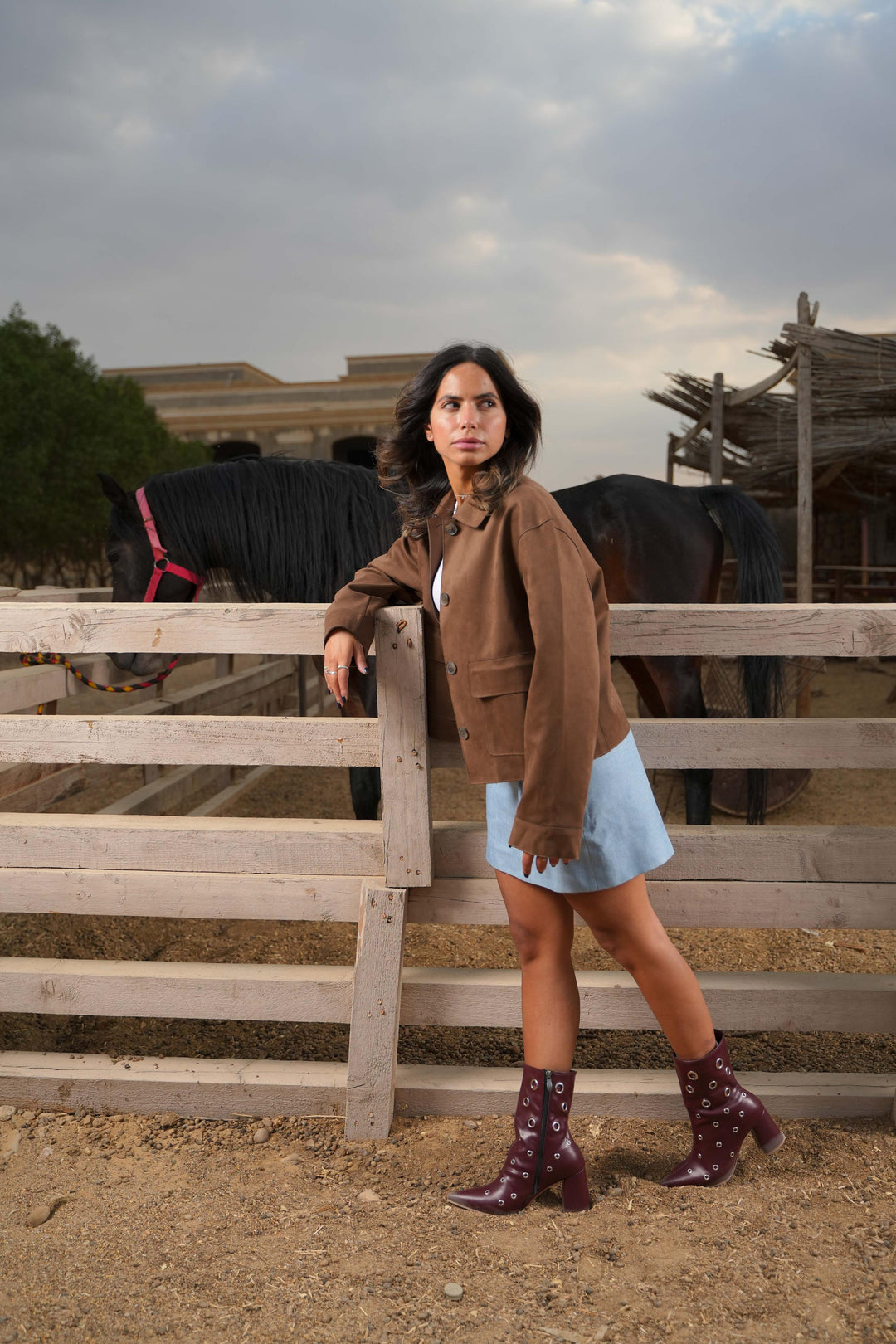 Siren Eyelet Block Boot | Burgundy