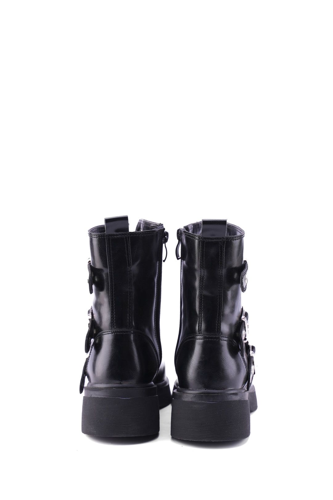 Siren Buckle Combat Boots | Black