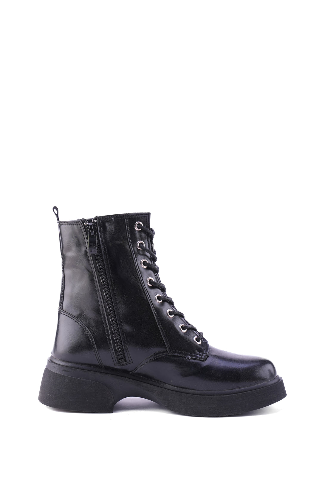 Siren Buckle Combat Boots | Black