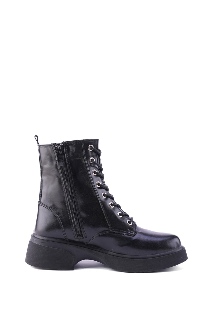 Siren Buckle Combat Boots | Black
